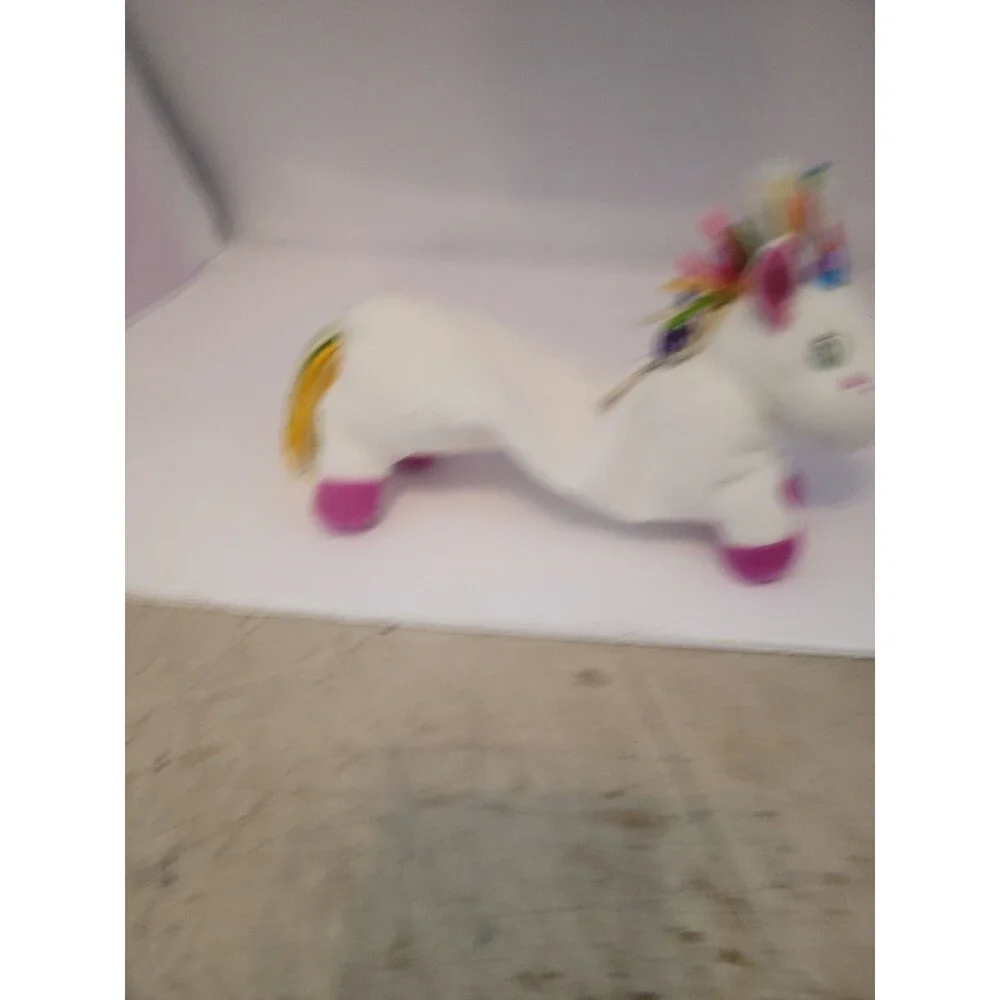 Lisa Frank Plush Rainbow Unicorn Pencil Pouch Holder